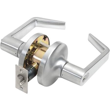 Spectrum Brands 2.37 in. Tell Lever Entry Lock, Chrome 5437504